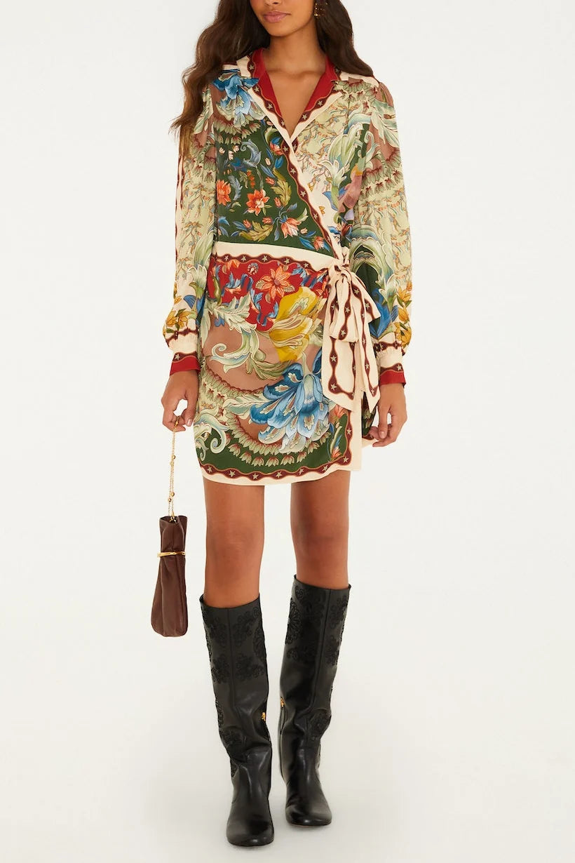 Farm Rio Lunar Boho Chemise Mini Dress