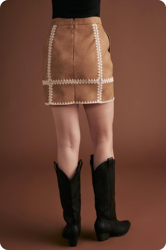 Cheri Faux Leather Mini Skirt