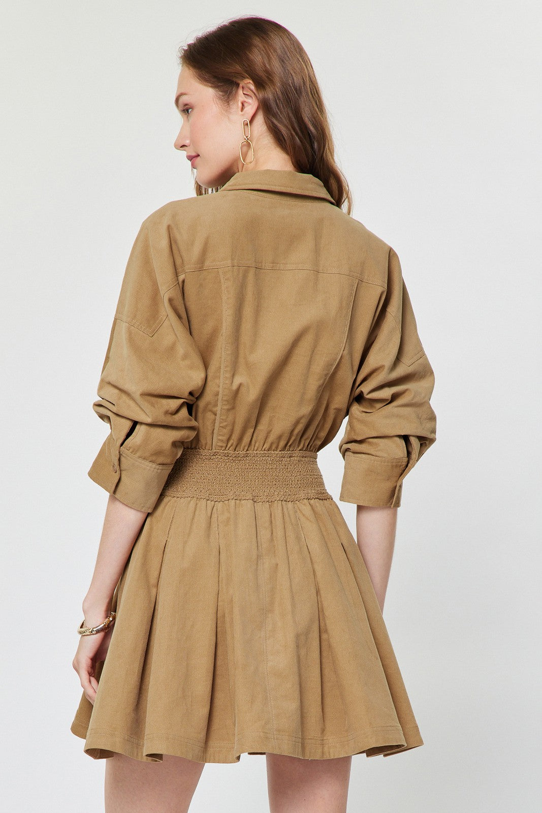 Turner Corduroy Shirt Mini Dress