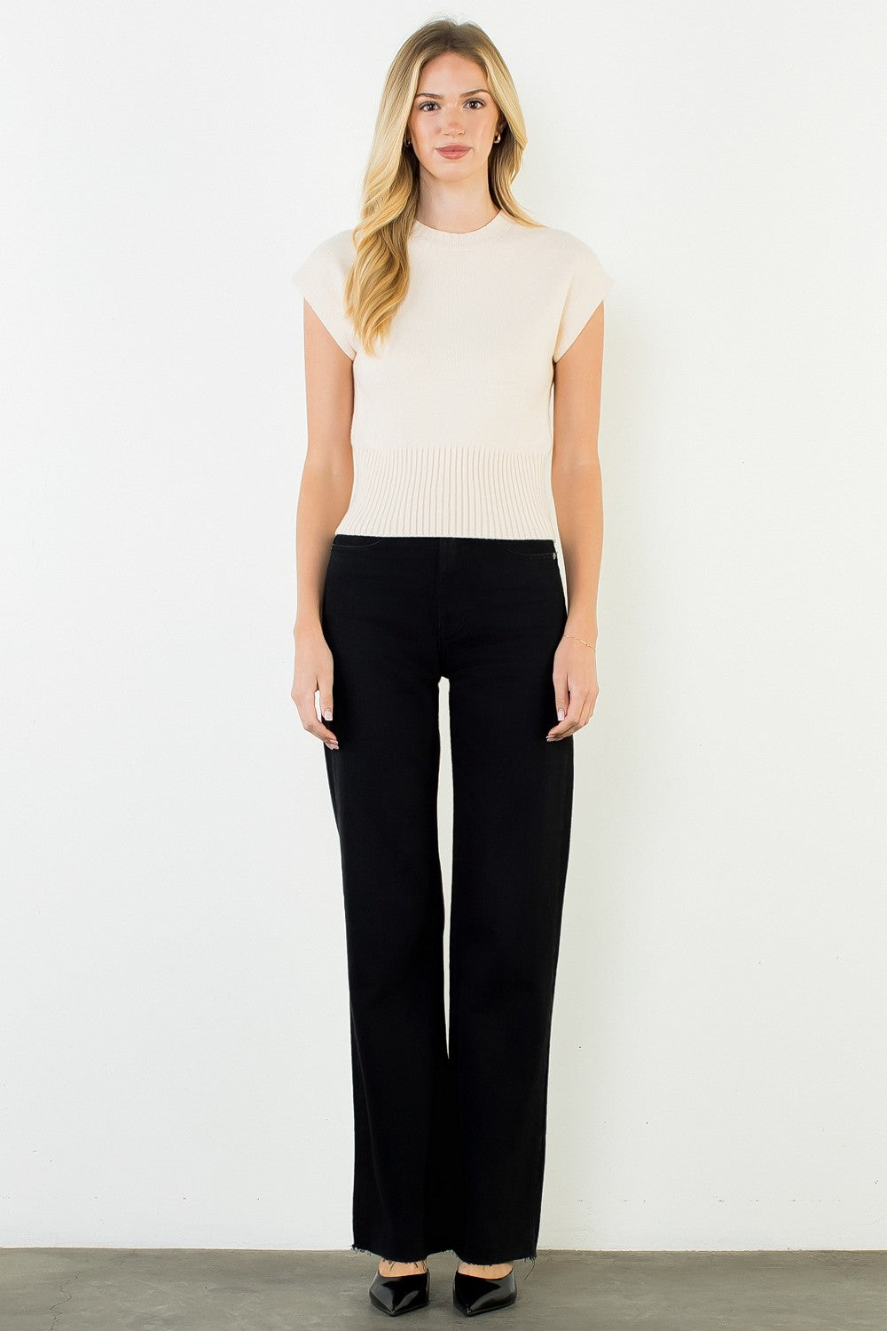 THML Greta Sleeveless Sweater Top