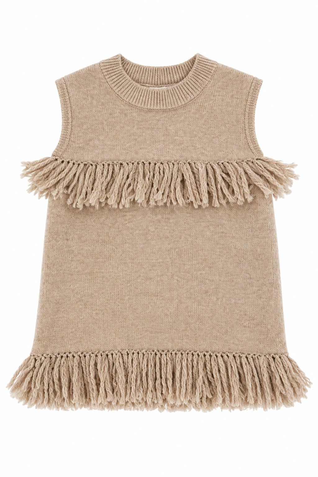 THML Blythe Sleeveless Fringe Knit Top