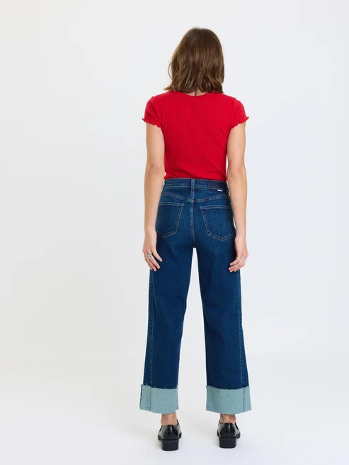 Daze Pleaser High Rise Wide Ankle in Slow Motion