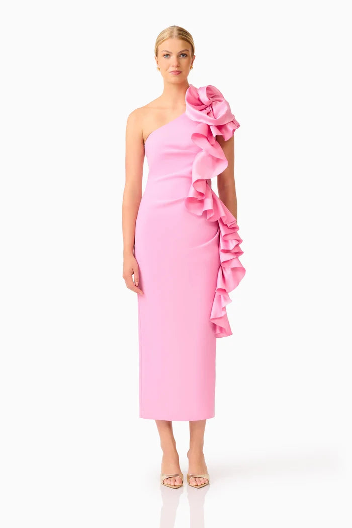 Elliatt Valessa One Shoulder Midi in Pink