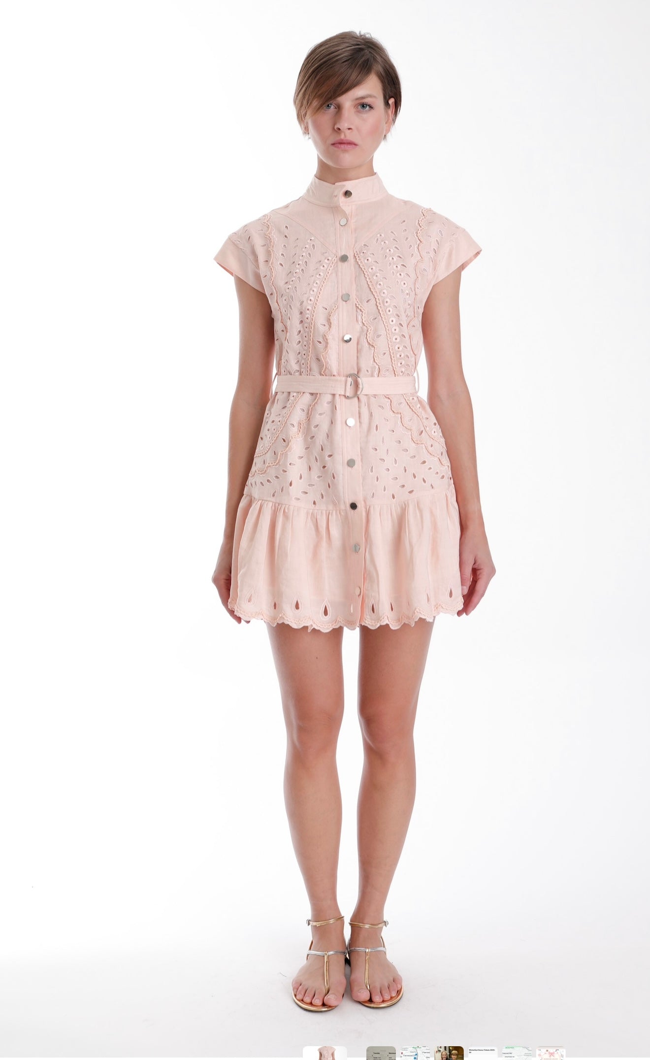 Karina Grimaldi Aruba Embroidered Mini Dress