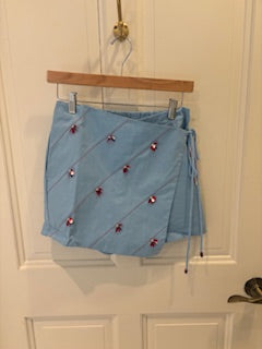 Never A Wallflower Poppy Beaded Skort