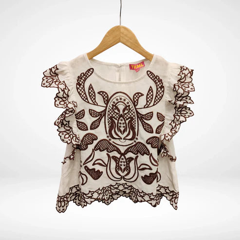 THML Mandi Ruffle Sleeve Top