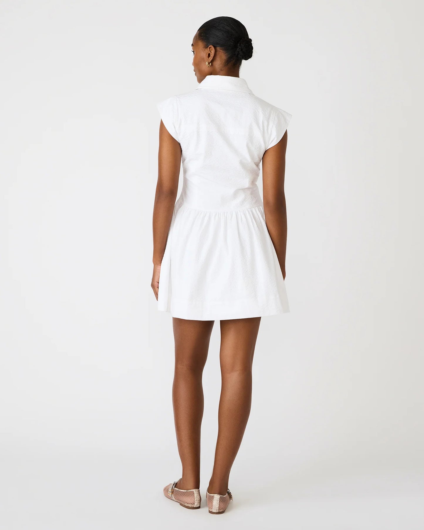 Steve Madden Gracyn White Zipper Dress