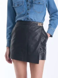 Karina Grimaldi Pauli Leather Mini Skirt