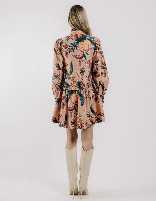 Love the Label Ingrid Harvest Print Mini Dress