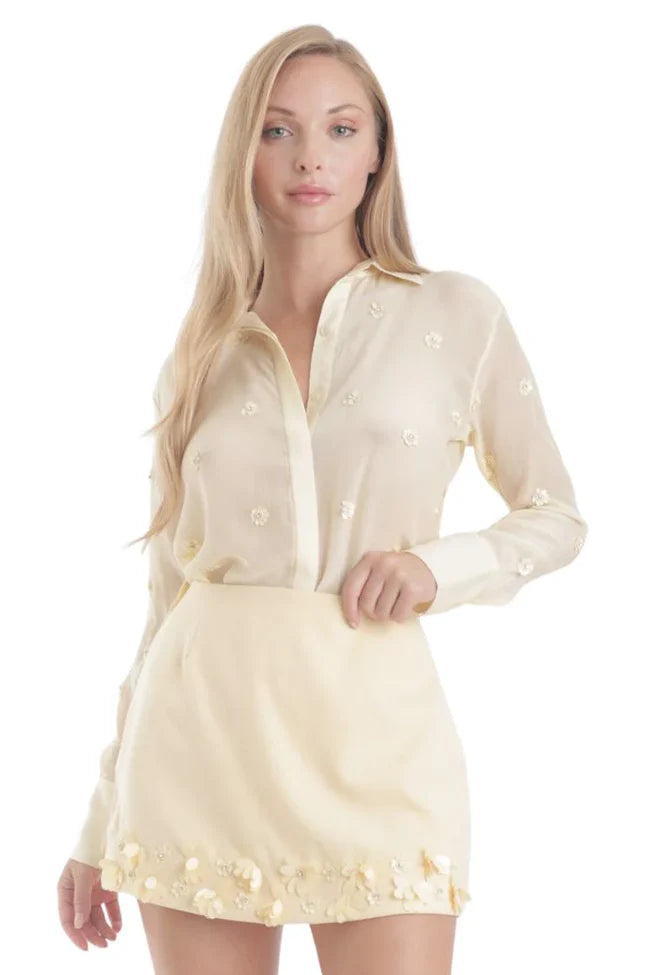 Karina Grimaldi Ayla Embroidered Skort