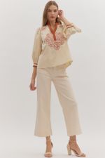 Azura Ruffled V-Neck Top