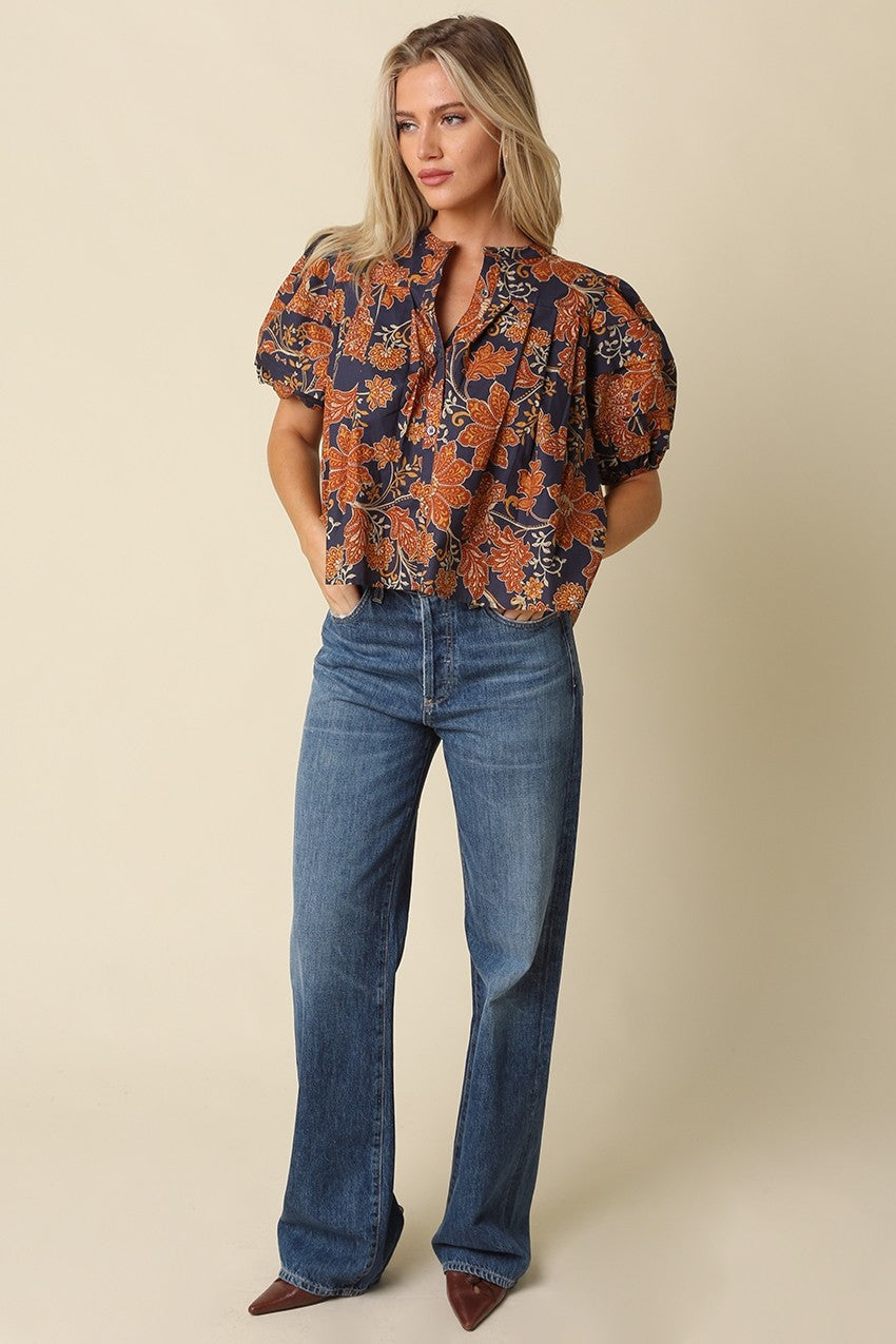 Zelie Floral Puff Sleeve Top