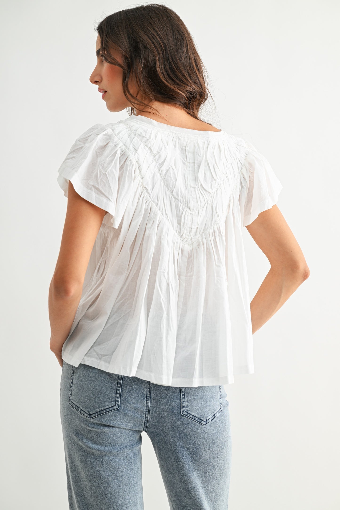 Millie Flutter Sleeve Blouse