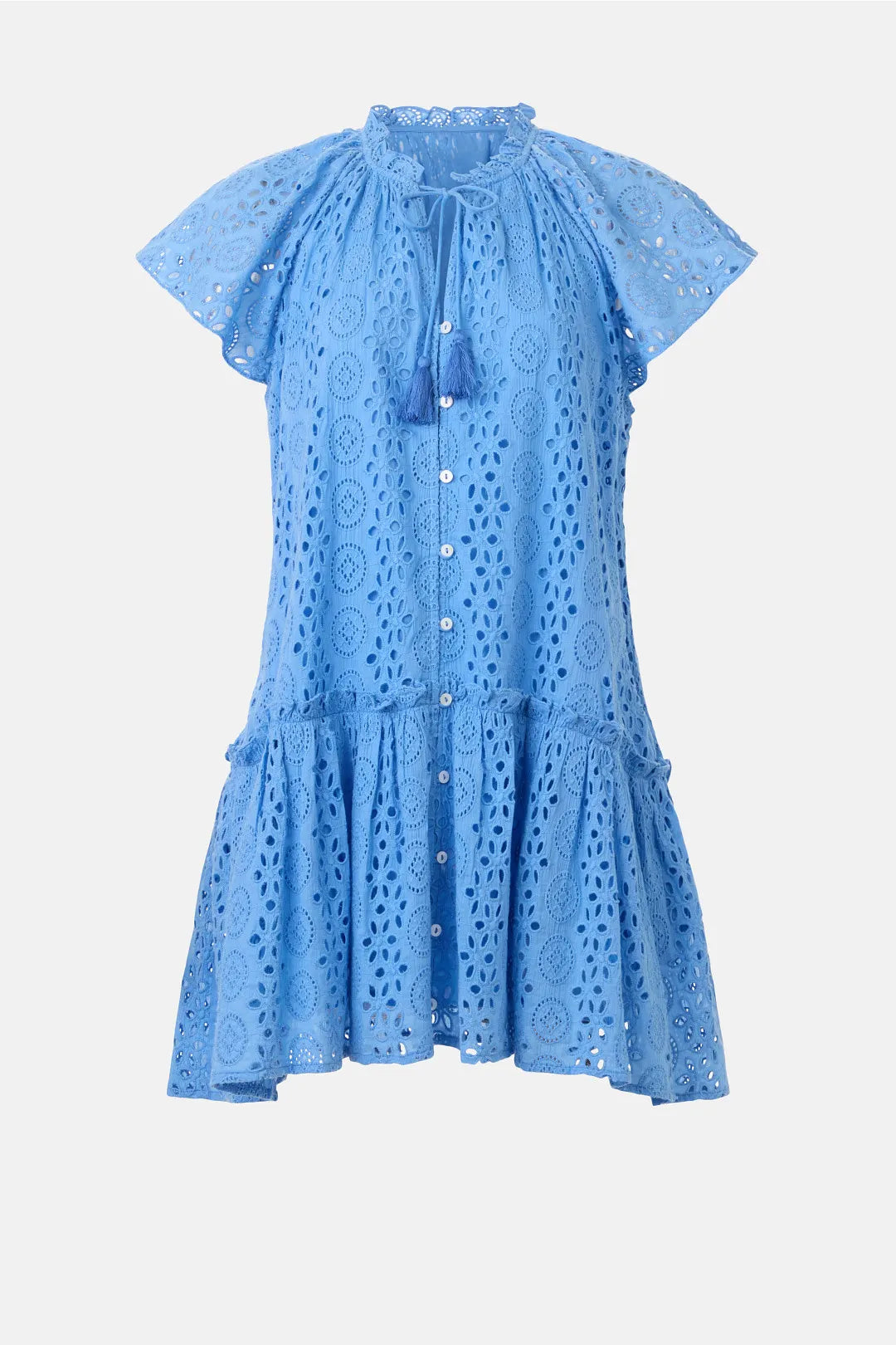 Cleobella Lydia Blue Bonnet Mini Dress