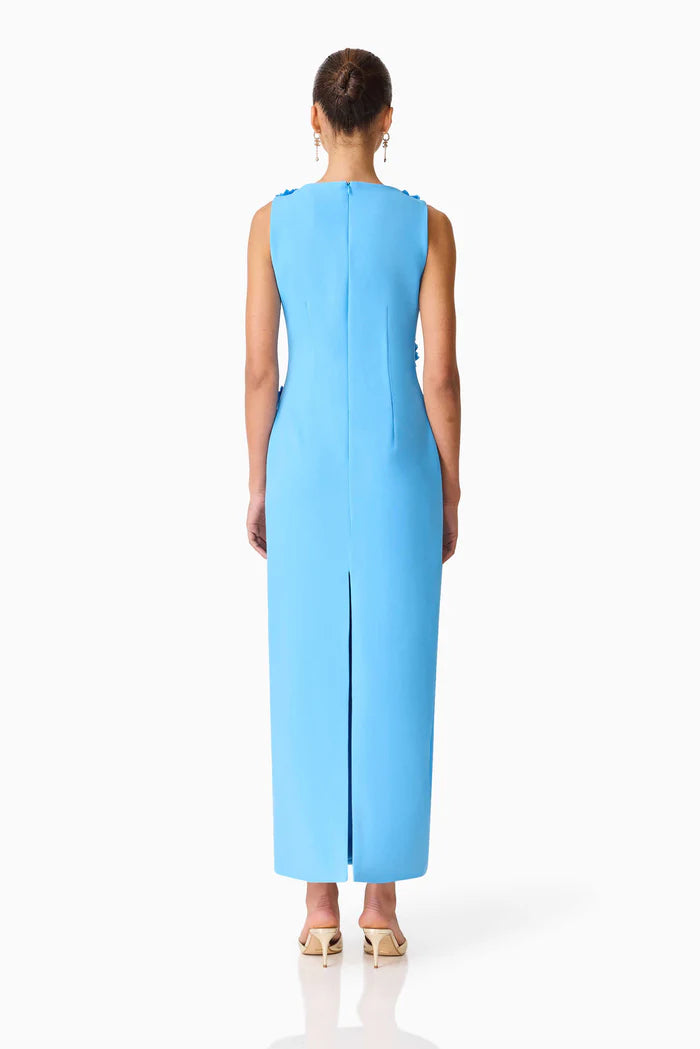 Eliatt Dali Floral Applique Gown in Blue