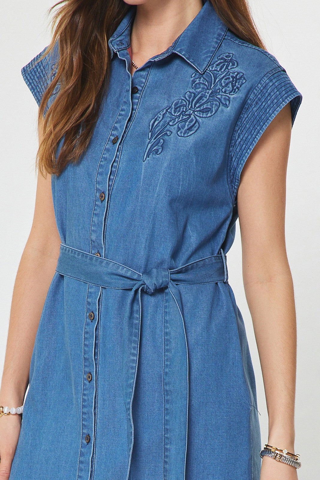 Leni Button Front Mini Dress