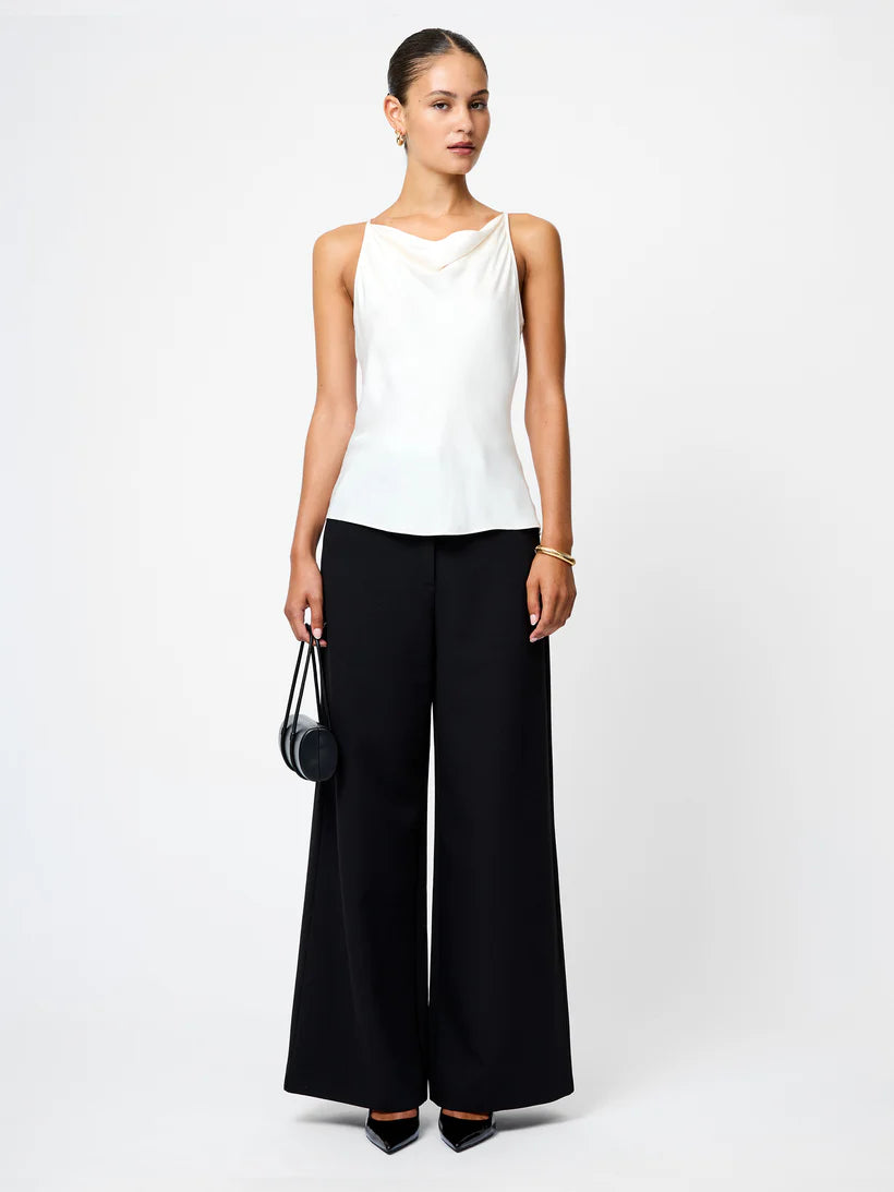 French Connection Ennis Satin Cowl Neck Top