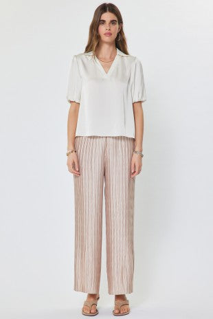 Maisie Satin V-Neck Blouse