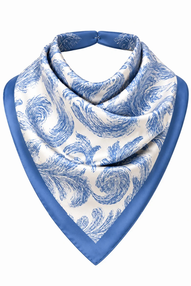Anna Cate Paisley Scarf in Powder Blue