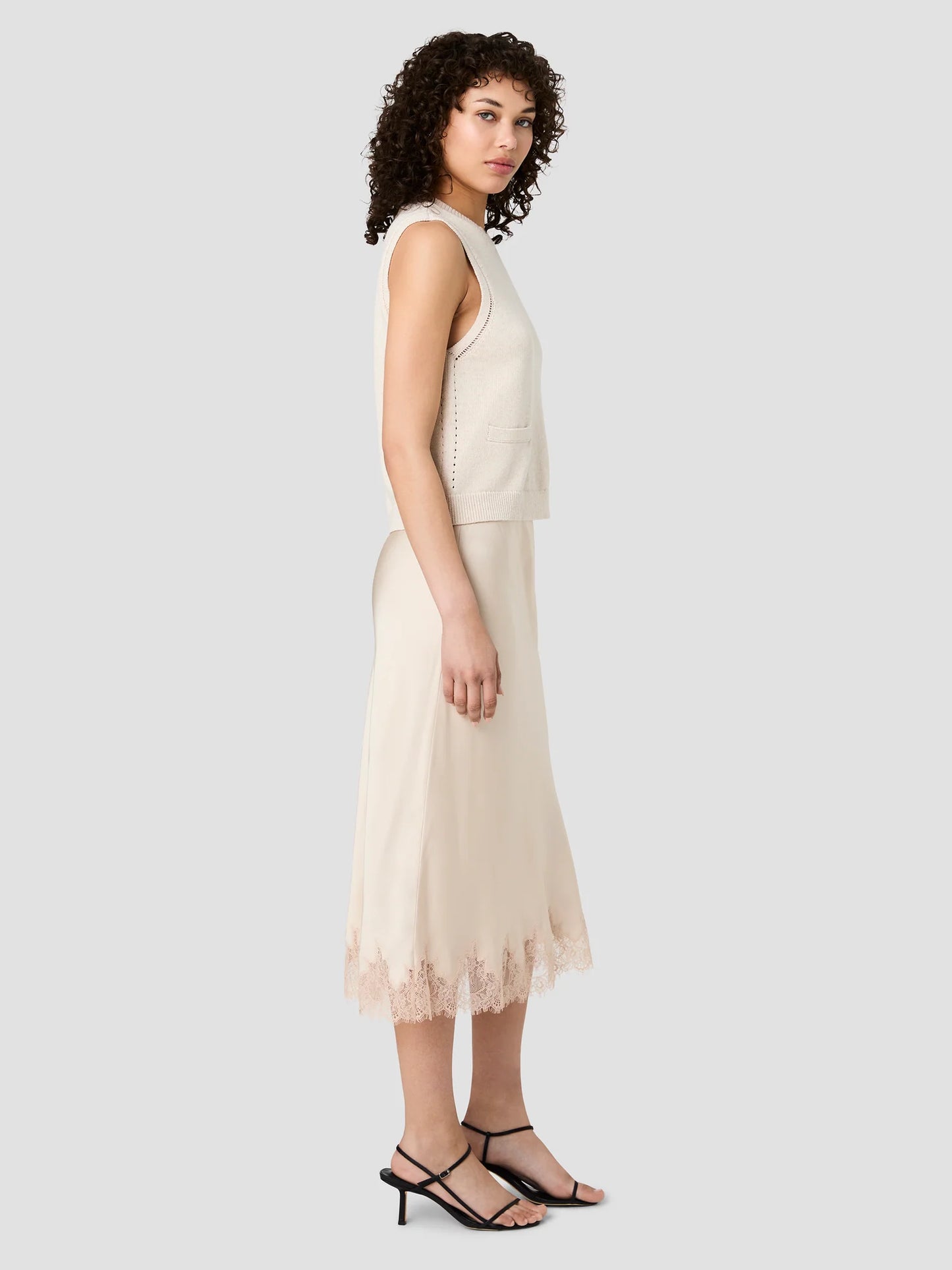 French Connection Pointelle Border Top
