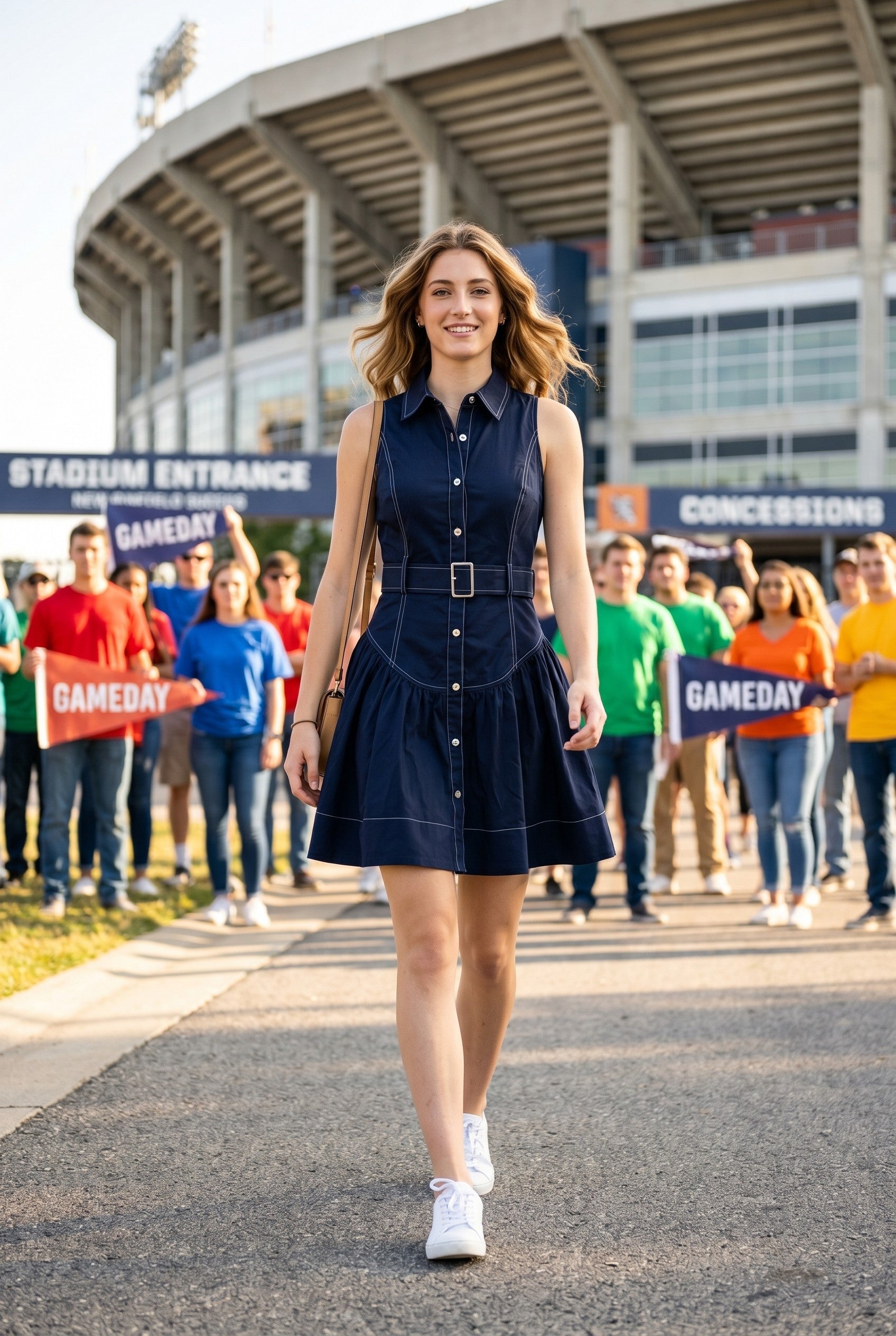 Amanda Belted Mini Dress in Navy  Threads Jackson