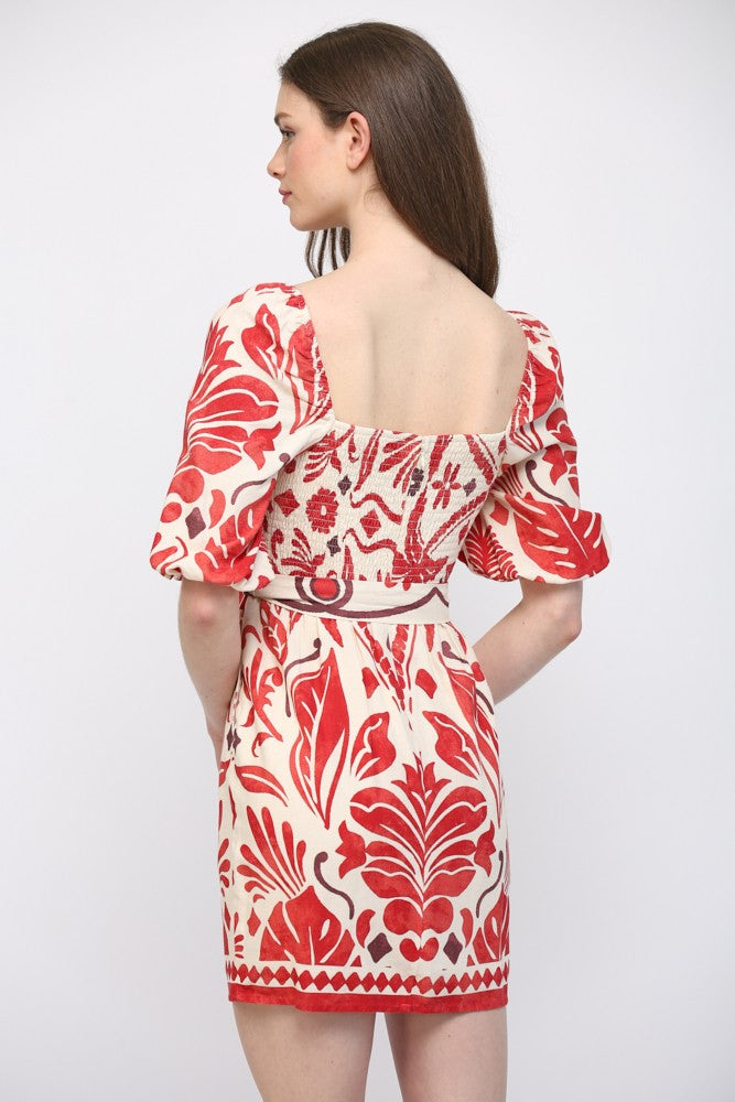 Charlie Linen Tie Mini Dress
