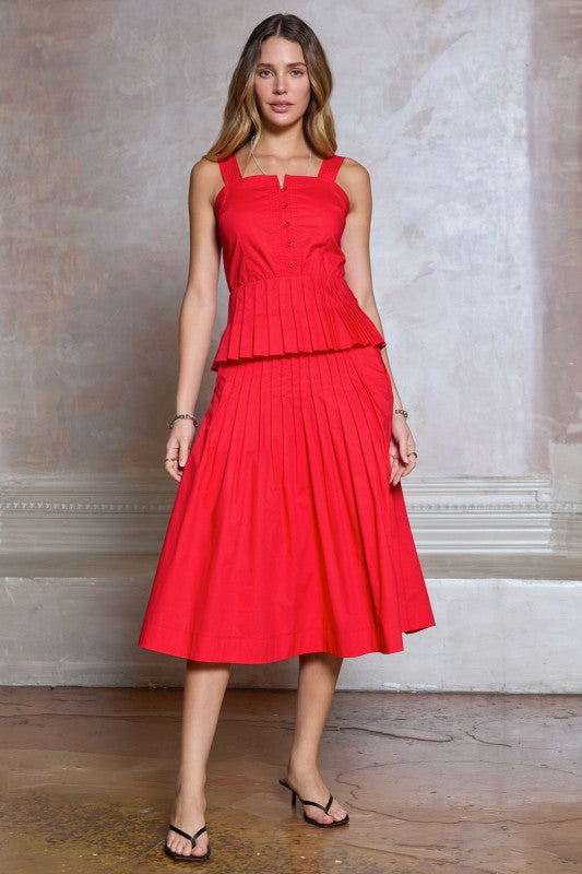 Berkley Button Front Top & A-Line Skirt Set