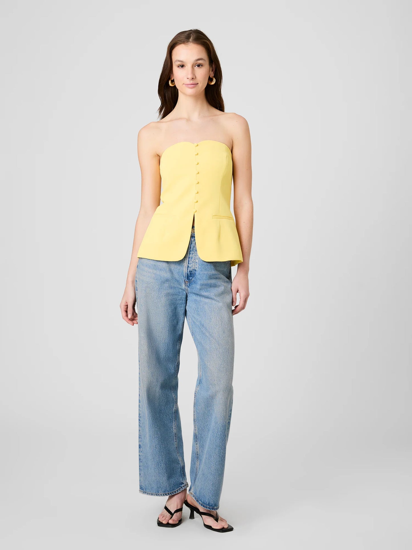 French Connection Harry Suiting Strapless Top