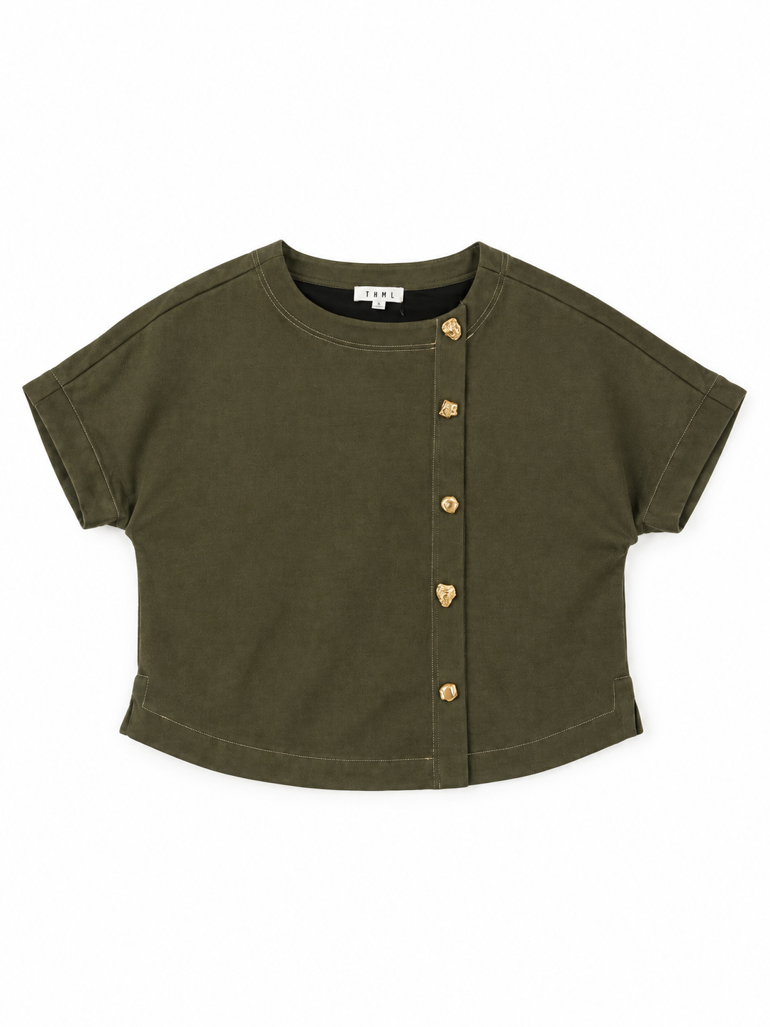 THML Jessica Suede Top In Olive