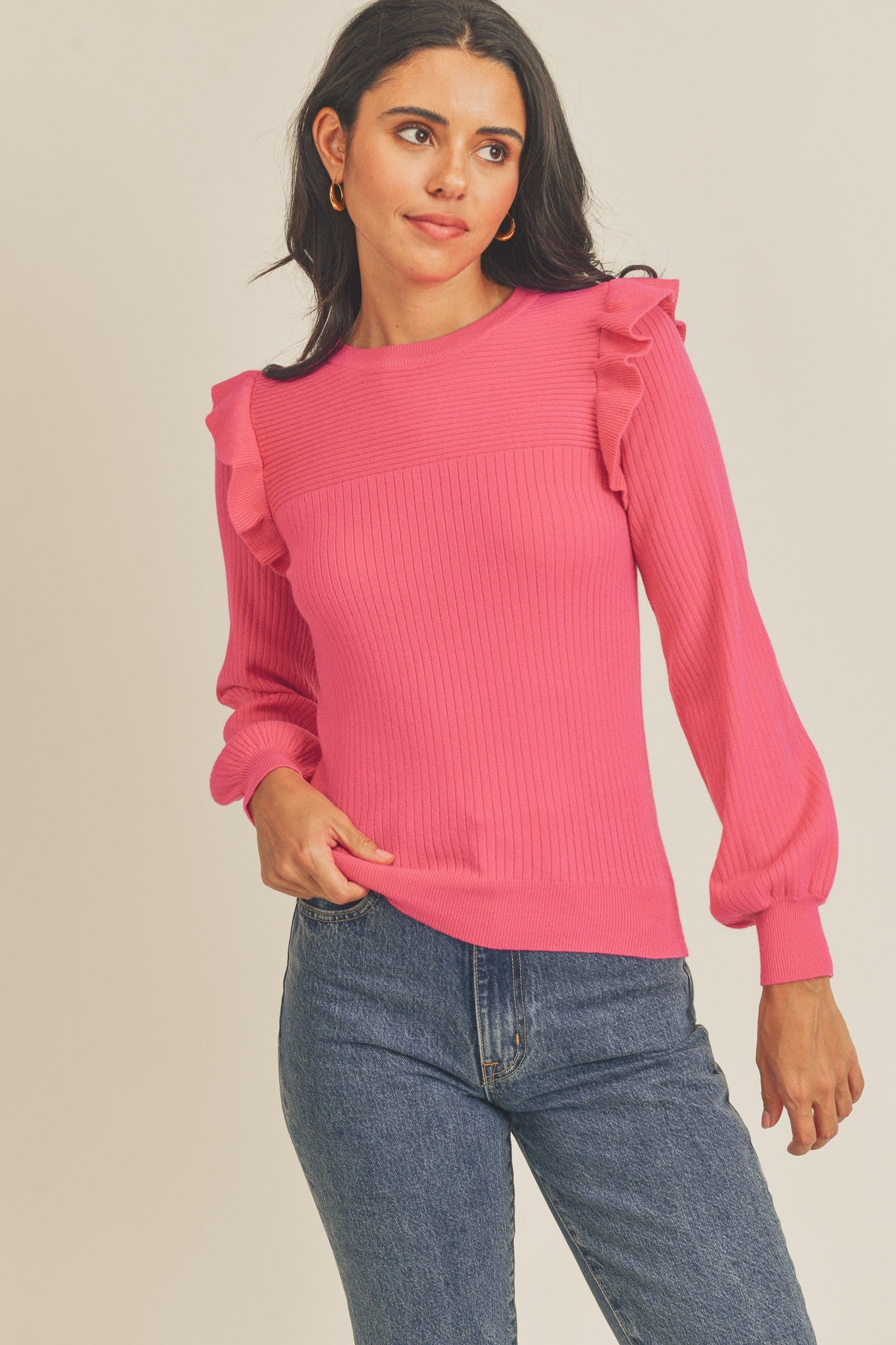 Sam Ruffle Crew sweater