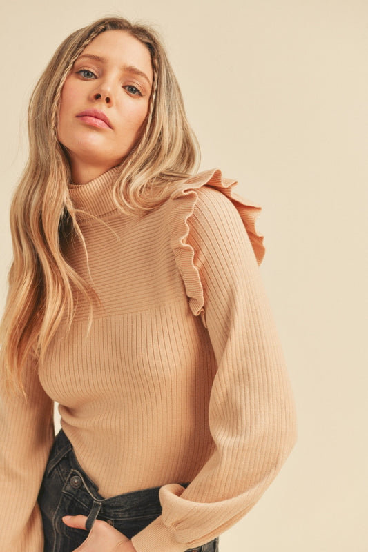 Julie Sweater in Sand & Ivory