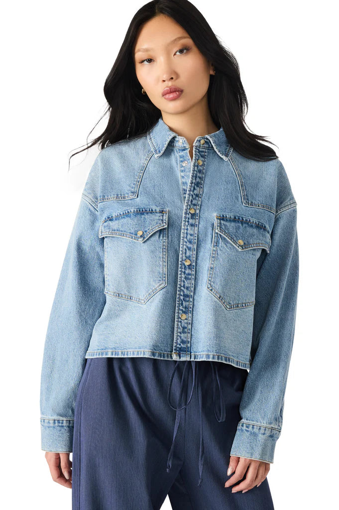 Steve Madden Rafi Top in Forever Blue