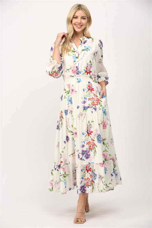 Amanda Floral Midi Dress