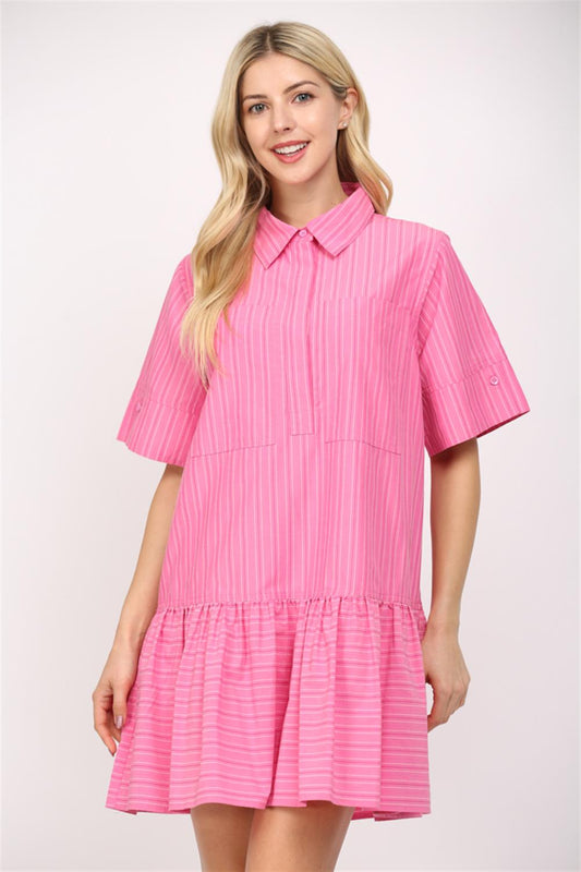 Sims Striped Poplin Dress