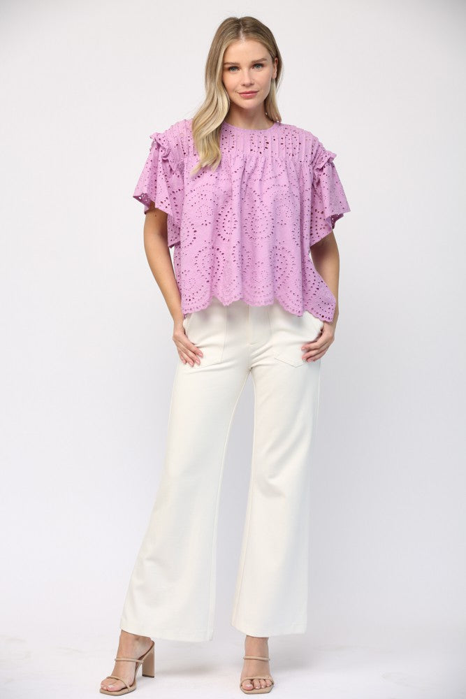 The Mimi Eyelet Lace Top