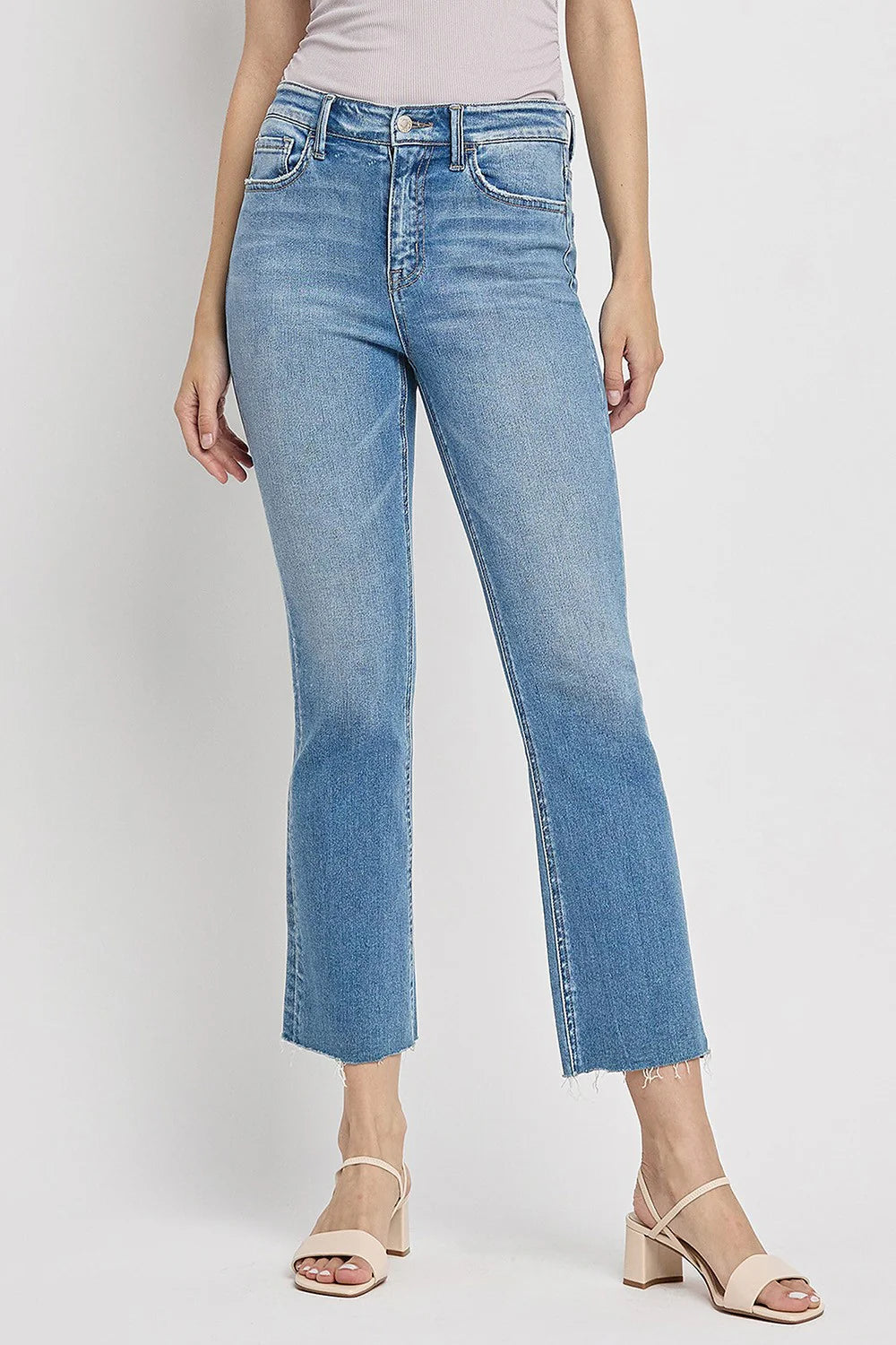 Vervet High Rise Crop Flare Jeans