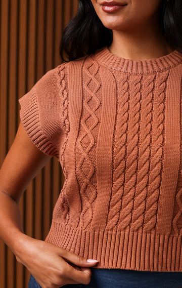 Shore Veronica Sweater Vest bronze