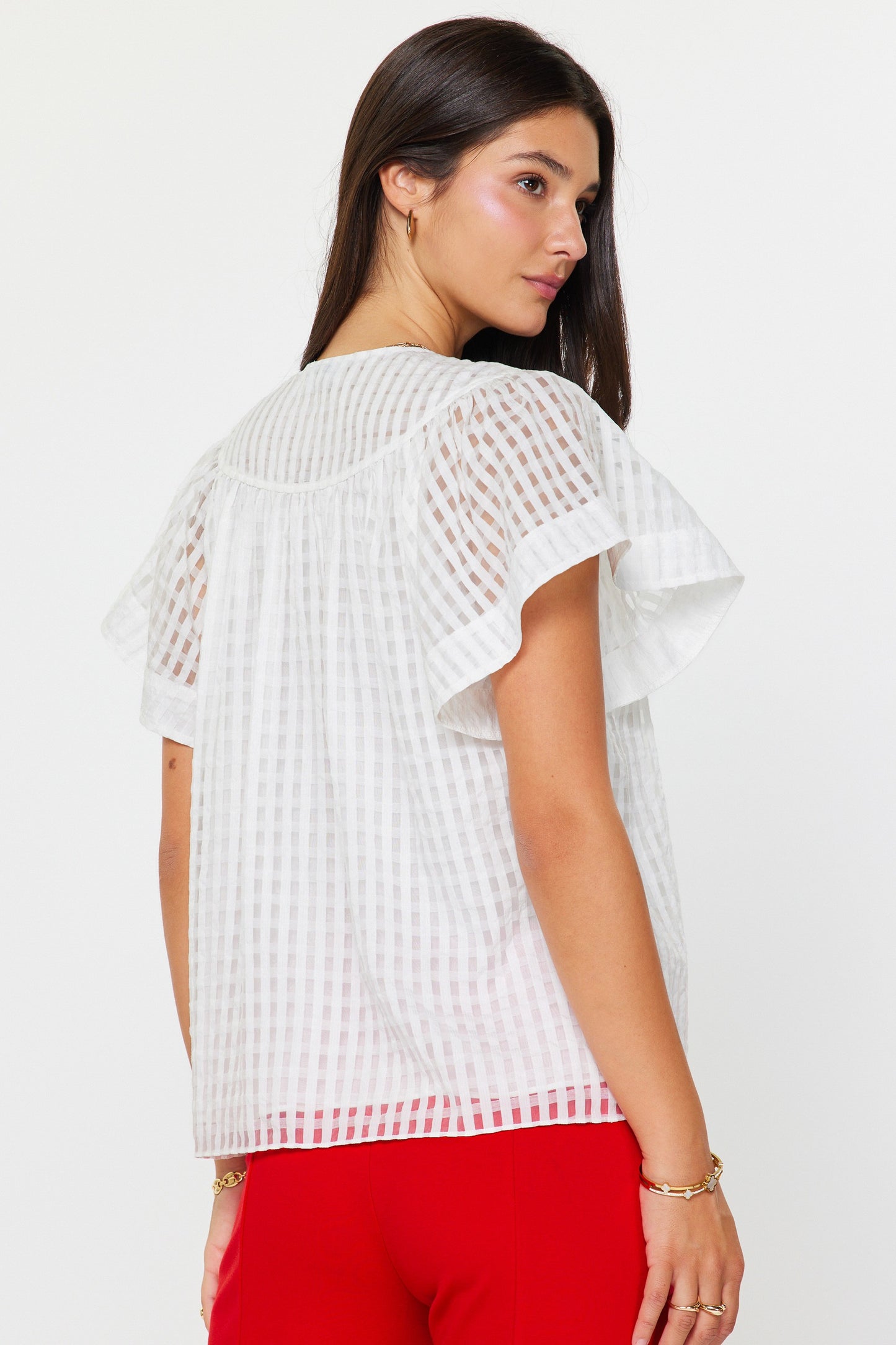 Ginger Gingham Check Blouse