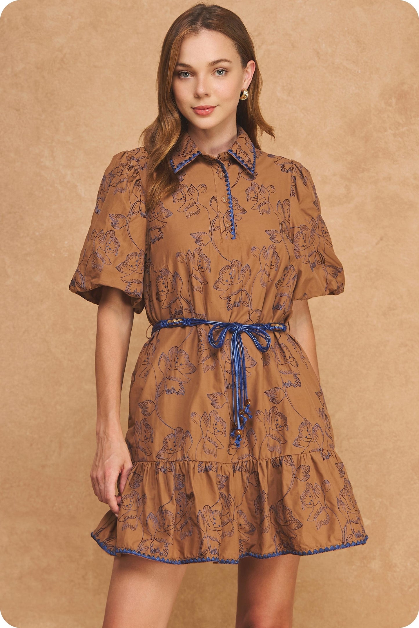 Sutton Puff Sleeve Mini Dress