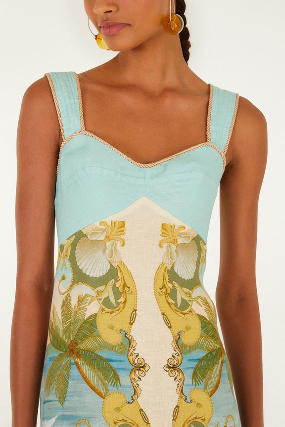 Farm Rio Royal Sea Multicolor Maxi Dress
