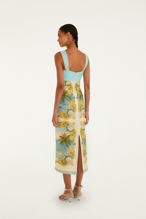 Farm Rio Royal Sea Multicolor Maxi Dress