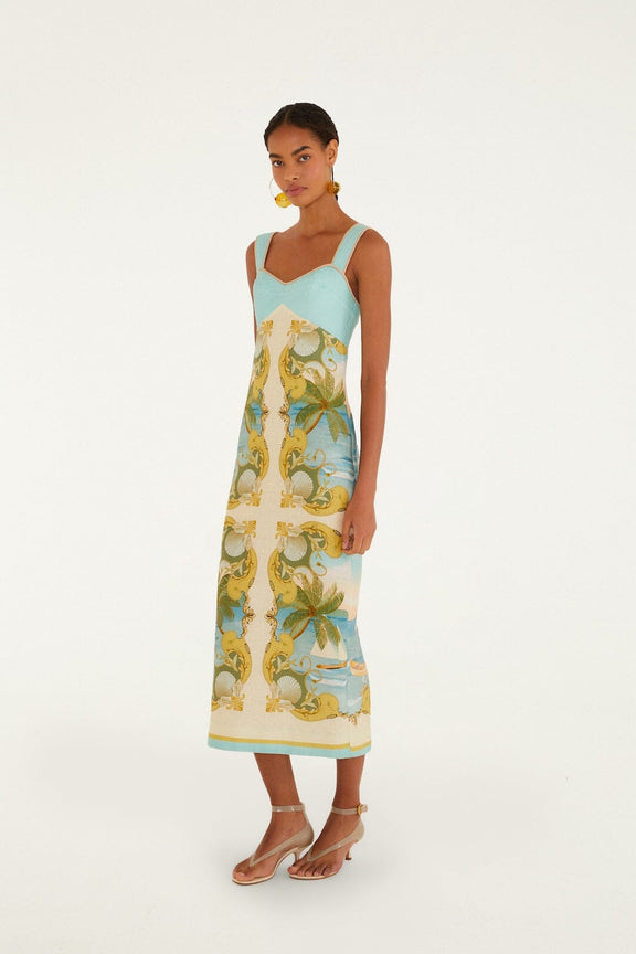 Farm Rio Royal Sea Multicolor Maxi Dress
