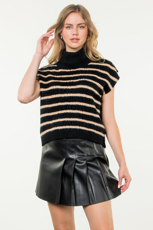 THML Turtleneck Stripe Sweater