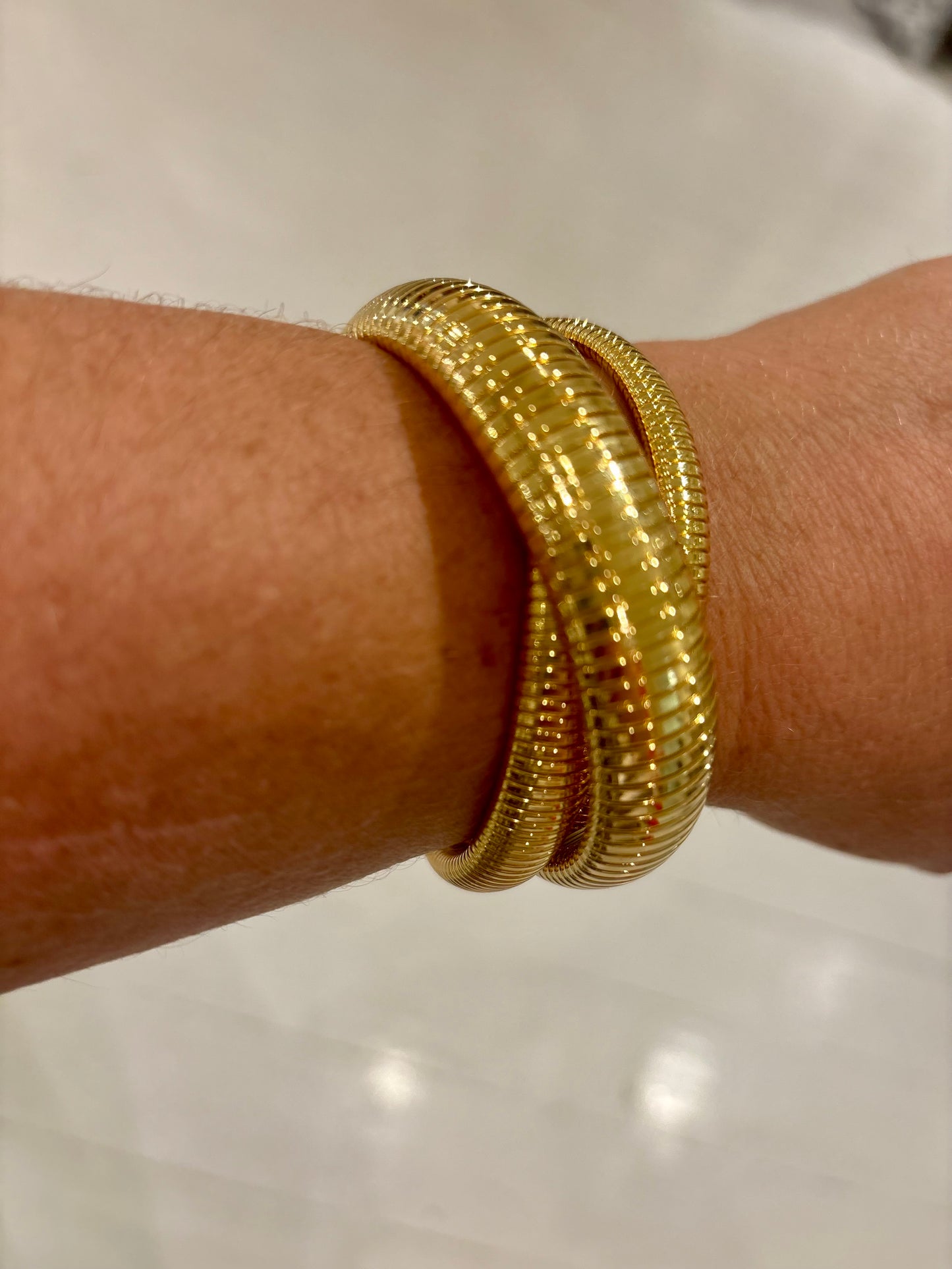 JANIS SAVITT Triple Gold Cobra Bracelet