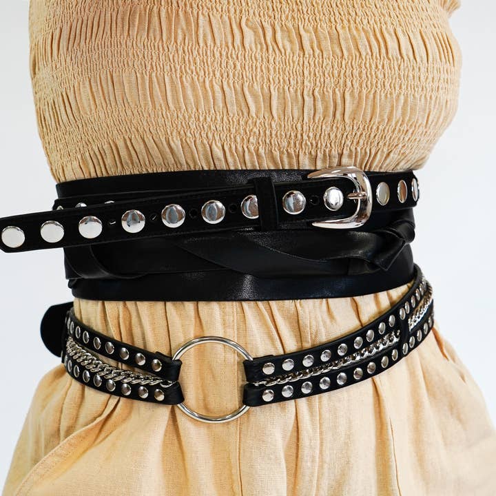 Michael Suede Stud Belt