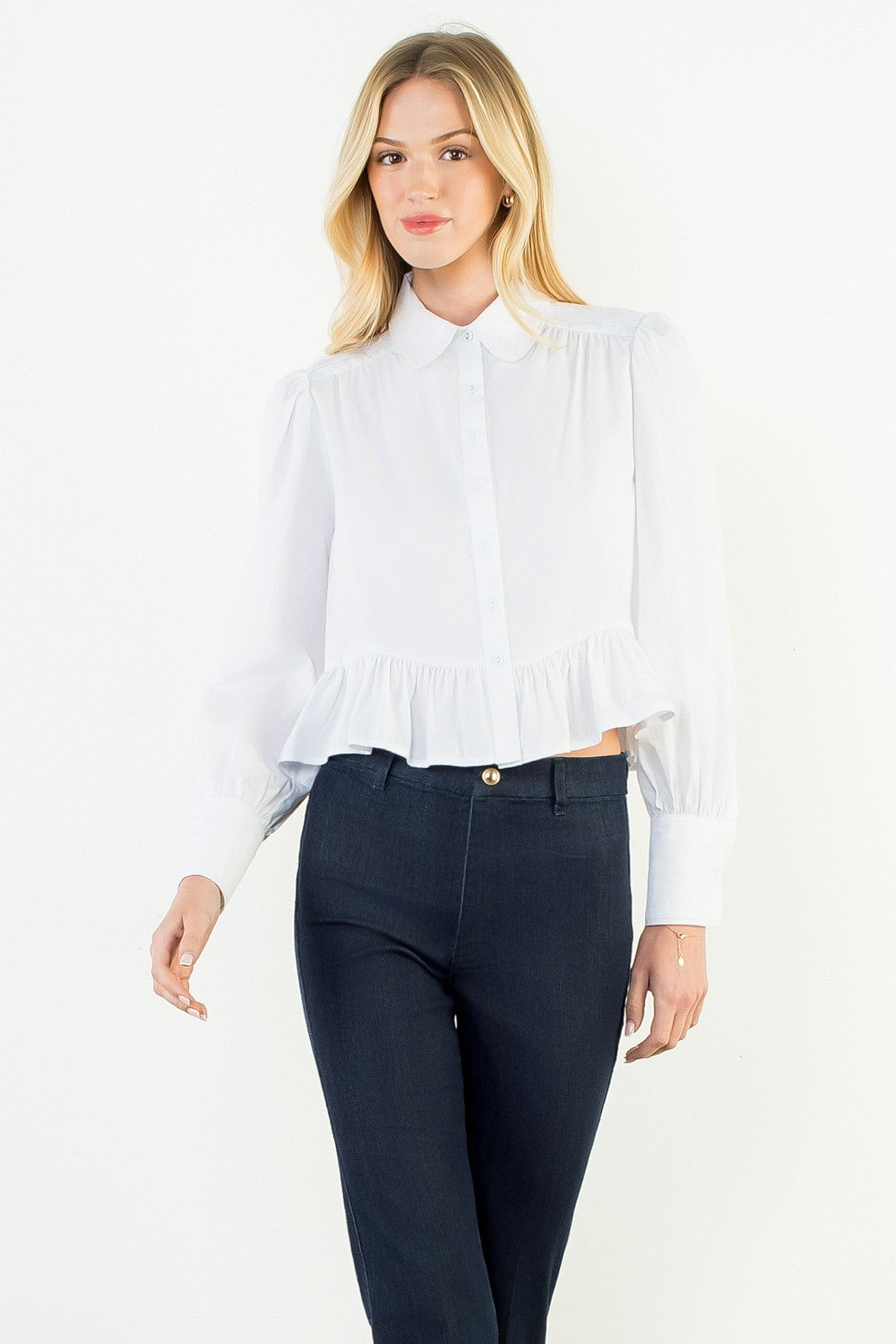 Nicole Button Up Long Sleeve Top