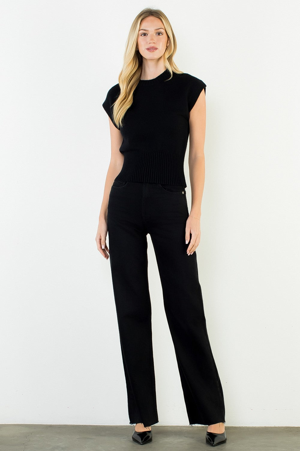 THML Greta Sleeveless Sweater Top