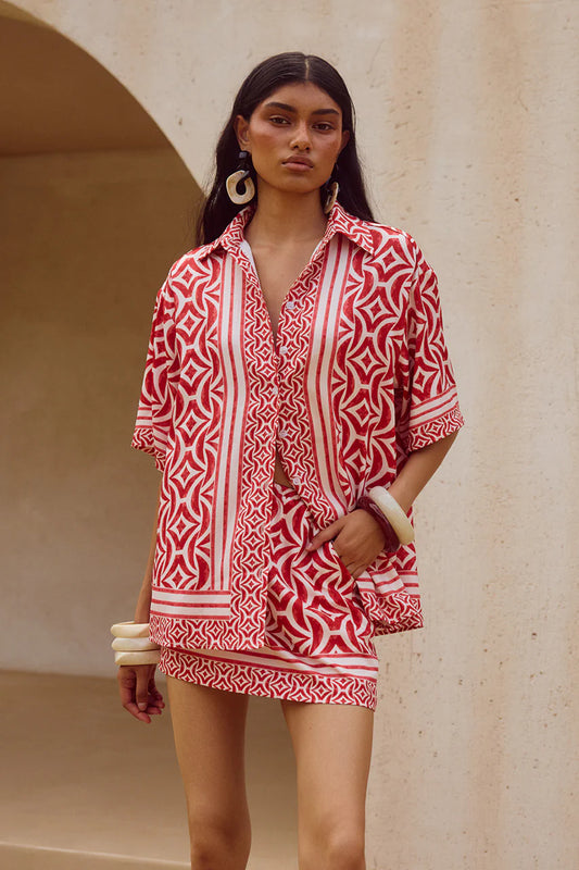 Runaway Alara Short Sleeve Skirt with Mini Skirt