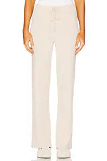 Barefoot Dreams Ribbed Ankle Pant in Stone
