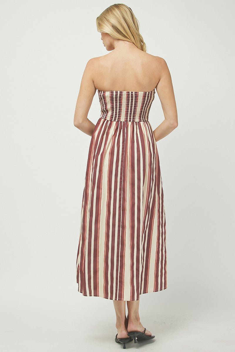 Claira Stripped Maxi Dress